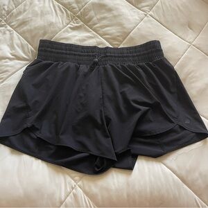 All in Motion black high rise shorts